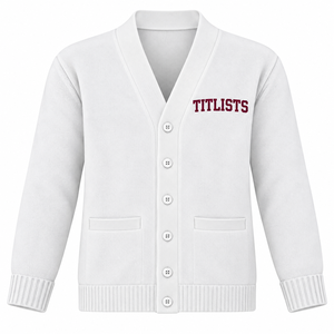 Crea tus propios suéteres de cuello en V de alta calidad con logotipos de hermandades/fraternidades/escuelas/colegios/universidades, cárdigans tejidos - Product Image 3