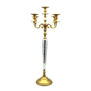 Décoration de mariage de haute qualité or brut métal aluminium bougeoir Design moderne bougeoir fait à la main - Product Image 1