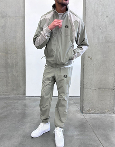 Men's Midweight Mid Waist <b>Wind</b> <b>Breaker</b> Joggers with Letter Logo Casual Sweatpants Winter Style Polyester/Cotton - Product Image 2