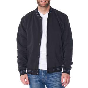 Chaqueta Varsity Personalizada para Hombre, Cuello Alto, Cálida para Invierno, Informal, de Lona con Patrón de Letras, Talla Regular, Etiqueta Privada Frontal - Product Image 6