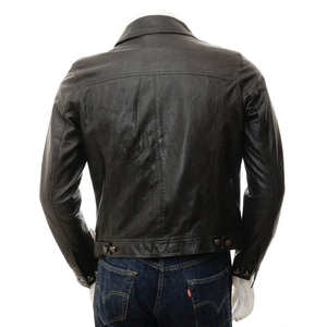 Chaqueta de Cuero para Hombre, Estilo Urbano, Corte Ajustado, Cuello Camisero, Corta, Cálida para Invierno, Precio al por Mayor - Product Image 2