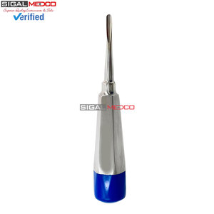 Periotoom dentaire en acier inoxydable à manche creux et poignée colorée, avec pointe droite, pour extraction dentaire - Product Image 2