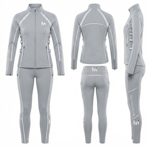 ชุดวอร์มออกกำลังกายแบบยูนิเซ็กซ์ พรีเมียม ผ้ารัดรูป ยืดหยุ่น ระบายอากาศ แห้งเร็ว ไม่ยับ ผลิตจากผ้าสแปนเด็กซ์/โพลีเอสเตอร์ ยี่ห้อมาลูซา - Product Image 6