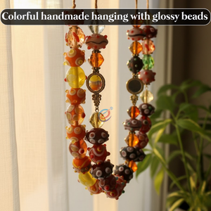 EXCEL EXPORTS Cuentas de vidrio decorativas de varios estilos, hechas a mano, tira de 8 pulgadas |   Cuentas Artísticas Hechas a Mano para Joyería y Manualidades DIY - Product Image 5