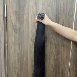 Extensiones de Cabello Natural Liso Doble Trama Genius Weft, Color Negro, Sin Mezcla, Precio al por Mayor - Product Image 4