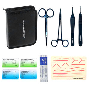 Kit complet de pratique de suture pour étudiants en soins infirmiers, instruments médicaux, kit de sutures chirurgicales, kit de sutures vétérinaires - Product Image 1
