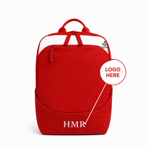 Sac à dos d'affaires rouge tendance, personnalisé avec logo, pour vêtements maçonniques, de sororité, de fraternité et tenues grecques unisexes - Product Image 1