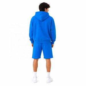 Unisex Oversized Two Piece Drop Shoulder Zip Hoodies Set Breathable 100% Cotton Fleece Winter Fitness Jogging Tracksuit ODM OEM - Product Image 3