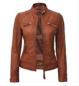 Women Leather <b>Jackets</b> for Ladies Fashion New Arrival Customized Genuine <b>Sheepskin</b> Leather Pu Leather <b>Jackets</b> OEM Services - Product Image 6