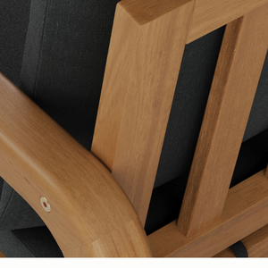 Solid Teak Wood Frame <b>Garden</b> <b>set</b> Armchair with Thick Waterproof Cushion for Home Furniture Decoration - Product Image 6