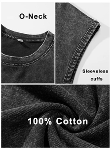 Débardeur Homme Personnalisé 100% Coton Lavé, Coupe Ample Vintage pour l'Été, la Musculation, l'Entraînement, la Course et la Plage - Product Image 4