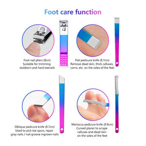 High Quality <b>Nail</b> Care Tools Set Best Selling Manicure Pedicure <b>Kit</b> Unique Color Travel Friendly Case Top Selling Product - Product Image 3