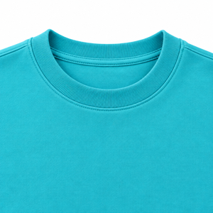 Sudadera de Cuello Redondo Color Turquesa para Hombre, Corte Regular, Tejido Sólido, Manga Larga, Estilo Casual - Product Image 4