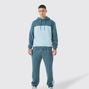 Conjunto Deportivo para Hombre, Sudadera con Capucha Azul Transpirable y Ligera, Pantalones Deportivos Largos Casuales con Bolsillos Laterales, Corte Regular, Invierno - Product Image 1
