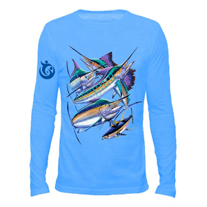 OEM Long Sleeve UPF 50 Sun Protection Printed Solid <b>Fish</b> Hunting <b>T</b>-<b>shirt</b> Custom Logo Breathable Quick Dry Fishing Jersey - Product Image 2
