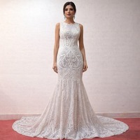 Robe longue élégante chrétienne grande taille avec soutien-gorge intégré, couleur personnalisable, modeste, broderie appliquée de sequins, col en V, manches longues