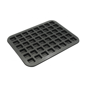 Molde para 48 mini muffins cuadrados, de acero al carbono con revestimiento antiadherente duradero para hornear mini pasteles en fiestas caseras. - Product Image 4