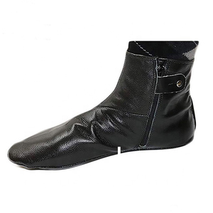 Hot Selling Premium Quality Winter Men Genuine Leather Prayer <b>Socks</b> <b>Black</b> Colors Breathable Custom Made - Product Image 5