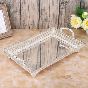 Laser Cut Design Serving Tray Platter for Table Premium Quality Hotel Coffee Serving Tray for Restaurants - Product Image 3