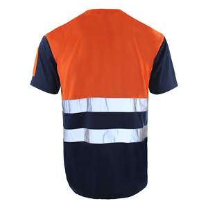 T-shirts de travail réfléchissants à manches courtes pour l'hiver, vêtements de travail de construction haute visibilité, bande réfléchissante, sécurité au travail - Product Image 2