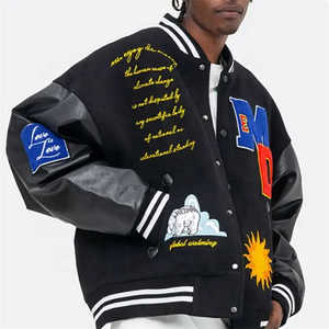 Genuine Leather Melton Wool Letterman Varsity <b>Jacket</b> Custom Varsity <b>Jacket</b> Made According to Your Own Design - Product Image 6