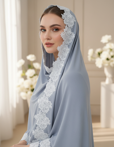 Women's Lightweight Breathable Merino <b>Wool</b> Silk Blend Long Winter Fashion Shawl 4-Side Rose Lace Work-Designer Collection - Product Image 3