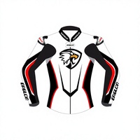 Jaket Balap Motor Kulit Sapi Khusus Pria/Chaqueta dengan Pelindung CE Level 2 |   Produsen OEM Kustom