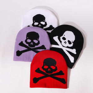 Gorro de Calavera Gótica Cálido, Suave y Elástico para Hombres y Mujeres, Gorro de Punto para Halloween, Esquí, con Bordado 3D de Daily Gothic Gifts - Product Image 6