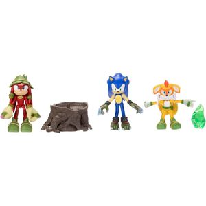Set de 5 Figuras de Acción con Temática de Bos Cage Maze: <span class=keywords><strong>Sonic</strong></span>, Gnarly, <span class=keywords><strong>Knuckles</strong></span>, Mangey, Tails, Tronco de Árbol, Fragmento Verde, para Mayores de 3 Años - Product Image 2
