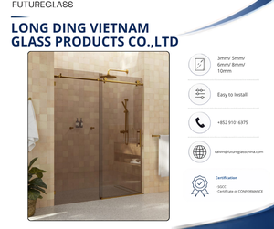 Verre trempé Long Dinh à faible teneur en fer, garantie 4 ans, écologique, épaisseur personnalisée, anti-reflet, bord poli pour cabine de douche - Product Image 1