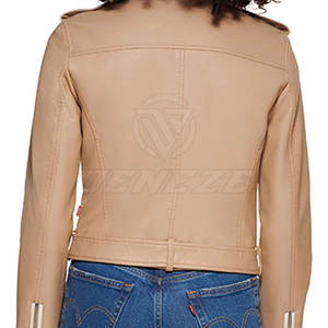 Veste en cuir pour femme, design de logo personnalisé, vêtements de mode, veste en cuir respirante de bonne qualité - Product Image 2