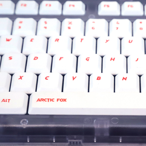 Nouveau clavier filaire USB 2.0 Arctic Fox Crystal, plastique, taille standard, 108 touches, membrane PBT, optique, anti-ghosting, non programmable, sans rétroéclairage - Product Image 5