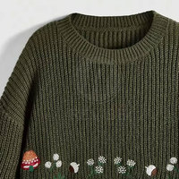 Pull décontracté d'hiver respirant de haute qualité pour femme avec logo frontal, manches longues, couleurs personnalisables - Style unique 2026 en nylon/acrylique