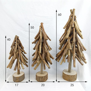 Ornements en bois pour la maison, décoration de bureau en bois flotté pour arbre de Noël, cadeaux artisanaux en bois - Product Image 4