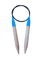 Aiguilles à tricoter circulaires en bois, personnalisables, interchangeables, droites, à pointe unique, toutes longueurs et diamètres