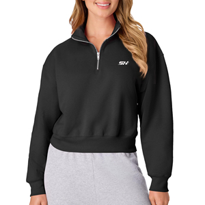 Sweat-shirt à capuche zippé pour femme, style streetwear décontracté, épaules tombantes, respirant, écologique, pour l'extérieur - Product Image 1