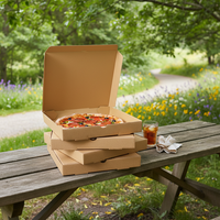 Boîtes en carton ondulé écologiques en matériaux recyclés avec gaufrage, boîtes jetables de qualité alimentaire pour l'expédition et la livraison à emporter