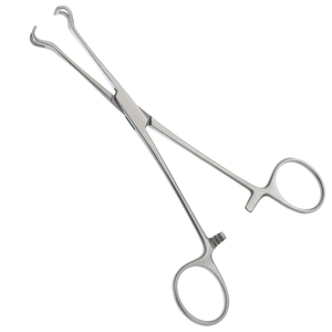 คีมจับผ่าตัด Babcock ขนาด 6-1/4 นิ้ว ปากกว้าง 9 มม. ทำจากเหล็กกล้าไร้สนิม ป้องกันการกระแทก สำหรับการจับยึดในงานผ่าตัด อุปกรณ์ทางการแพทย์ - Product Image 1
