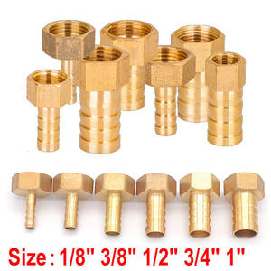 Raccord de tuyauterie en laiton, filetage NPT mâle, tête hexagonale, forme droite, surface polie, pour connexion d'alimentation en eau - Product Image 5