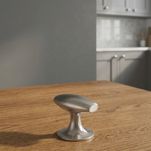 Poignée de meuble ovale moderne en laiton nickel poli, design classique, pour cuisine, commode, salle de bain, quincaillerie de mobilier - Product Image 2