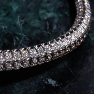 Rose Gold Plated & 14K Gold Plated Silver Alligator Crocodile Shape Moissanite <b>Statement</b> <b>Necklace</b> for Wedding Party Gift - Product Image 4