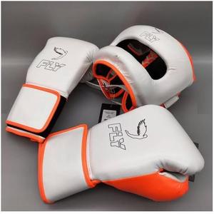 New Arrival Direct Factory Supply Green Gold Cowhide Leather Fly Boxing Set <b>Head</b> Groin Protector Gloves <b>Training</b> for Adult - Product Image 3