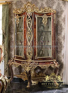 รอยัลหรูหราแกะสลักห้องรับประทานอาหารเฟอร์นิเจอร์พิเศษพระราชแกะสลักห้องรับประทานอาหารสีทองชุดซื้อเฟอร์นิเจอร์ห้องรับประทานอาหารที่ทำด้วยมือ - Product Image 2