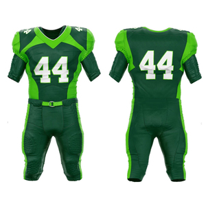 En stock, prix raisonnable, couleur verte, design personnalisé, fournisseur professionnel d'uniformes de football américain en provenance du Pakistan, dernier design. - Product Image 6