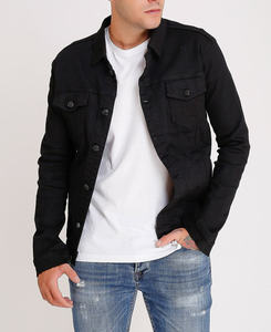 Custom High Street Fashion Brand Winter Canvas <b>Denim</b> <b>Jacket</b> with Front Logo Breathable Fabric for Men - Product Image 3