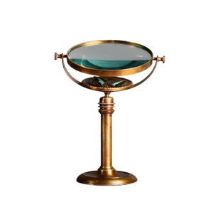 Lupa de escritorio ajustable de latón con base de pedestal de madera, ofrecida a precios de mayoreo a precio de fábrica. - Product Image 4