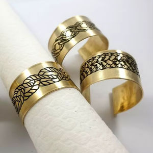 Anillo de Servilleta de Metal Premium, Elegante Accesorio para Decoración de Mesa, para Mesa de Comedor, Bodas, Fiestas y Restaurantes - Product Image 1