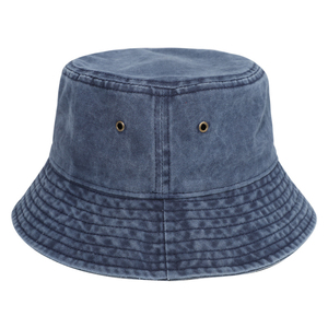 Chapeau Bob en Toile de Coton Lavée avec Logo Personnalisé, Unisexe, Couleur Unie, Décontracté, Printemps-Été, Adulte, 58-60CM - Product Image 2