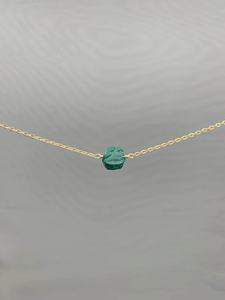 Collier en cristal de malachite brute de haute qualité, pendentif en pierre précieuse verte authentique, bijoux en or ou en argent, cadeau au meilleur prix - Product Image 3