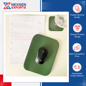ลดราคาพิเศษ! แผ่นรองเมาส์หนัง PU คุณภาพสูงจาก Nexgen Exports พร้อมชุดแผ่นรองแก้วกาแฟ ขนาด 18x18 ซม. ราคาสุดคุ้ม - Product Image 5